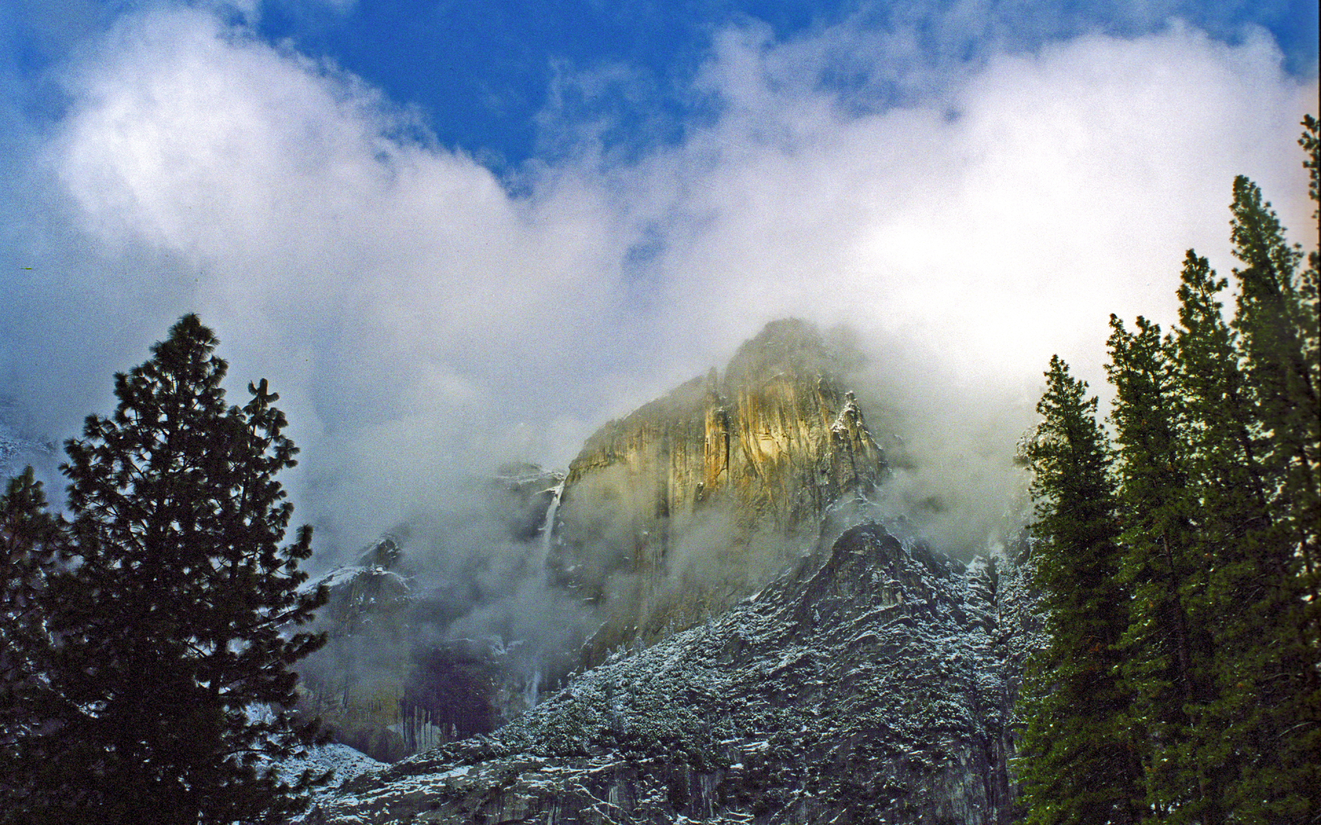 El Capitan in Clouds