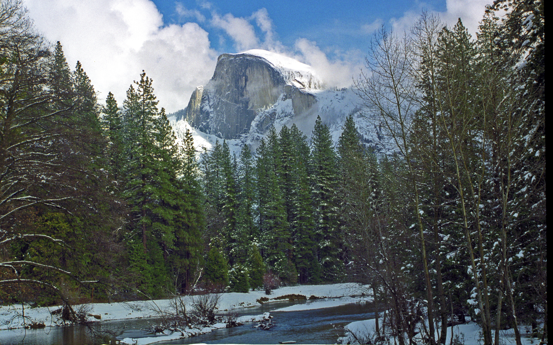 Half Dome in Winter